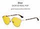 2017 New Authentic Christian Dior So Real Pop Sunglasses Gold Frame Yellow Lens