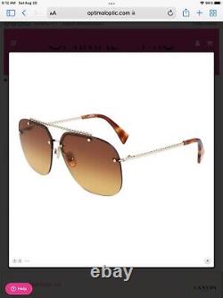 $345.00 NEW LANVIN Rimless Navigator Sunglasses LNV108S