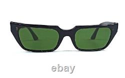50s Cat Eye Sunglasses Vintage Mid-Century Thick Acetate Black Frame 1950 France