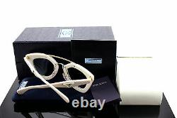 $700 Genuine PRADA MILANO Ornate Saffiano Leather Sunglasses SPR 14S PR 14SS UFP