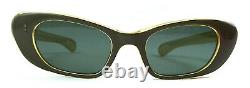 AMAZING CAT-EYE SUNGLASSES VINTAGE PEARLESCENT HEP-CAT CHIC FRAME FRANCE 50s