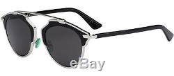 AUTHENTIC NEW DIOR SO REAL Silver Frame Grey Gray Lens SUNGLASSES