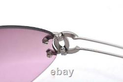 Authentic CHANEL Sunglasses Purple Logos CoCo Mark 4049 Titanium CC 9069A