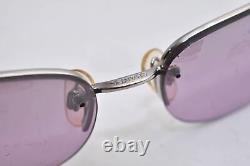 Authentic CHANEL Sunglasses Purple Silver CC Logos CoCo Mark 4099 CC 1750B