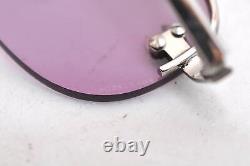 Authentic CHANEL Sunglasses Purple Silver CC Logos CoCo Mark 4099 CC 1750B