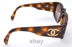 Authentic CHANEL Sunglasses Tortoise Shell CC Logos CoCo Mark 0004 Brown 5764B