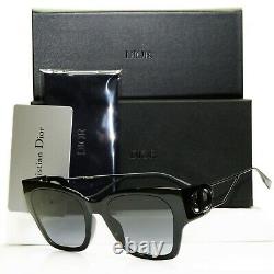 Authentic DIOR Womens Sunglasses 30 Montaigne 1 Square Glossy Black Oversized