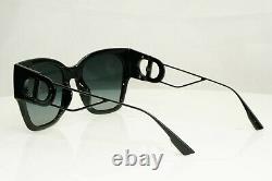 Authentic DIOR Womens Sunglasses 30 Montaigne 1 Square Glossy Black Oversized