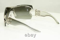 Authentic Dior Womens Sunglasses Shield Visor Ski Grey Silver Airspeed 1 EIQN2