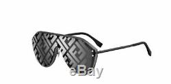 Authentic Fendi FF M 0039 GS 0V81/MD Dark Ruthenium Black Sunglasses