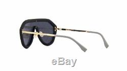 Authentic Fendi FF M 0039/G/S 02M2/7Y Black Gold Sunglasses
