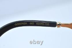 Authentic GUCCI Sunglasses GG 0076SK Plastic Black H0217