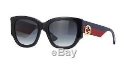 Authentic Gucci GG0276S 001 Sensual Romantic Black/Multi Color Sunglasses