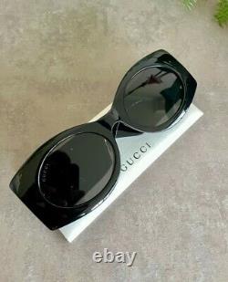 Authentic Gucci GG0810S Black/Grey (001) Sunglasses New
