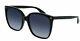 Authentic Gucci Gg 0022 S 001 Black Gradient Sunglasses