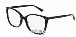 Authentic Gucci GG 0026 O 001 Black Eyeglasses