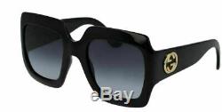 Authentic Gucci GG 0053 S 001 54mm Black square Oversized Sunglasses