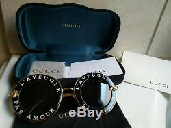 Authentic Gucci Gg0113s Round Frame Sunglasses L'aveugle Par Amour