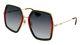 Authentic Gucci Sunglasses Gg0106s-007 56mm Green Red Gold / Grey Gradient Lens