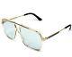 Authentic Gucci Sunglasses Gg0200s 005 57mm Yellow-gold / Light Blue Lens