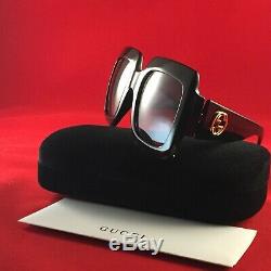 Authentic Gucci Urban Sunglasses GG0053S-01 54mm Black-Gold / Grey Gradient Lens