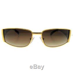 Authentic Italy Versace Sunglasses Men Pilot Aviator Crystal Gold/Black Unisex