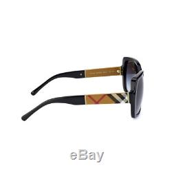 Authentic New Burberry Sunglasses BE4160 34338G Black 58mm Gradient Gray UV Lens