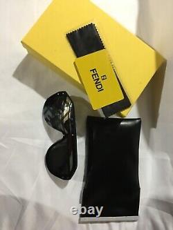 Authentic New Fendi Zucca FDM Ffm0039 Unisex Sunglasses Silver FF