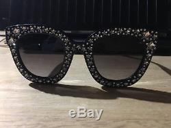 Authentic New Gucci Black / Stars GG 0116 S 001 Sunglasses