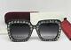 Authentic New Gucci Gg 0148s Sunglasses Black Frames Crystals Oversize