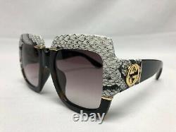 Authentic New Gucci Gray Gradient Square Ladies Sunglasses GG0484S