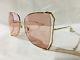 Authentic New Gucci Sunglasses Gg0252s 0252s Gold Pink Pearl Oversize