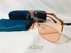 Authentic New Gucci Sunglasses GG0291S Gold Frame Pink Lens