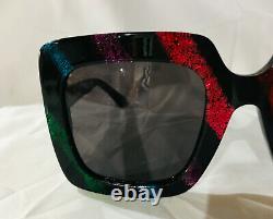 Authentic New Gucci Sunglasses Multicolor 005 GG0328s Women's Square 53mm Shade