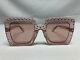 Authentic New Gucci Women's Gg0148s Gg/0148/s Pink Sunglasses 53mm