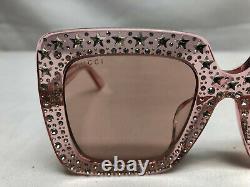 Authentic New Gucci Women's GG0148S GG/0148/S Pink Sunglasses 53mm