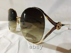 Authentic New Gucci Women's GG225 GG Brown Lens Sunglasses 53mm