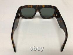 Authentic New Gucci tortoise Square Women's Sunglasses GG0980S Gray Lens
