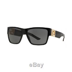 Authentic New Versace Sunglasses VE4296 GB1/87 Black Frame 59mm Grey UV Lens NIB