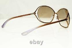 Authentic TOM FORD Womens Sunglasses Shiny Bronze Brown Carla TF157 48F 34462