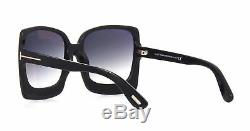 Authentic Tom Ford KATRINE 02 FT 0617 01B black/grey shaded Sunglasses