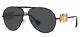 Authentic Versace Sunglasses Ve 2249-126187 Matte Black Withgrey Lens 65mm New