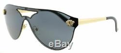 Authentic Versace VE 2161 1002/87 Gold Metal Sunglasses Grey Lens