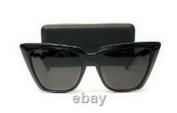 BALENCIAGA BB0046S 001 Black Grey Women's Sunglasses 55 mm