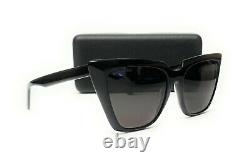 BALENCIAGA BB0046S 001 Black Grey Women's Sunglasses 55 mm