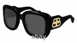 BALENCIAGA BB0069S 001 Black Square Women's 53 mm Sunglasses