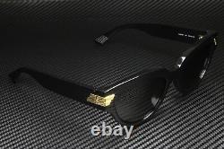 BOTTEGA VENETA BV1035S 001 Cat Eye Black Gold Solid Grey 55mm Women's Sunglasses