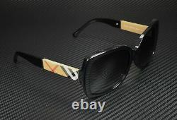 BURBERRY BE4160 34338G Black Grey Gradient 58 mm Women's Sunglasses