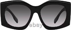 BURBERRY Women's BE4388U Madeline Sunglasses, Black/Grey Gradient