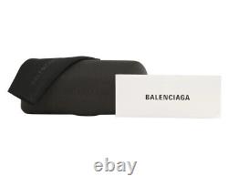 Balenciaga BB0096S 001 Black Gold Grey Lens Women Sunglasses Small Authentic